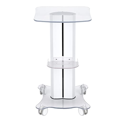 XIANGE100-SHOP Carretillas Transparente Beauty Salon Trolley Cart Pedestal Rolling Carro Rueda Rueda de Aluminio Pequeño Bubble Rack Peluquería Salón Herramienta