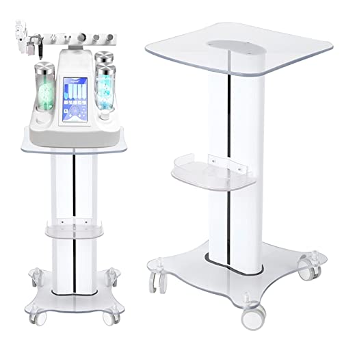 XIANGE100-SHOP Carretillas Transparente Beauty Salon Trolley Cart Pedestal Rolling Carro Rueda Rueda de Aluminio Pequeño Bubble Rack Peluquería Salón Herramienta