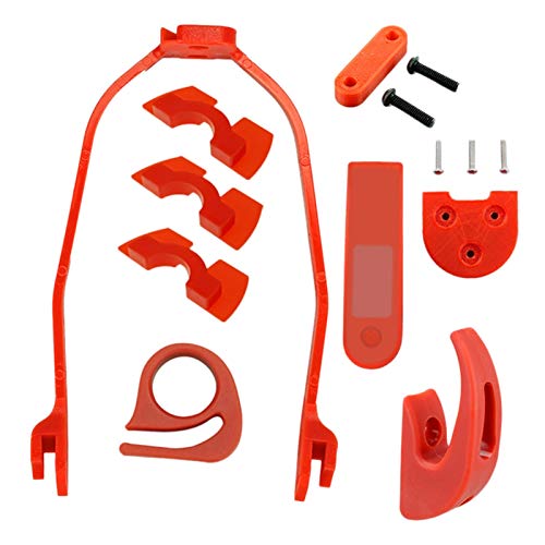 XIAOFANG En Forma for Xiaomi MIJIA M365 Cola Pro Scooter eléctrico Accesorios Guardabarros Trasero Soporte Plantilla ortopédica de la Manga del cojín Rojo Accesorios (Color : Red)