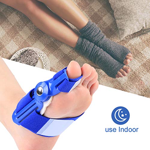XINMYD Corrector de juanetes, 2 uds, Corrector de juanetes para Adultos, separadores de Dedos ortopédicos, Equipo de ortesis de Hallux Valgus para Uso diurno/Nocturno de la Mujer(Azul)