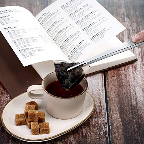 Yaomiao 4 Packs 12 Pulgadas de Pinza Fina, Pinza de Cocina de Acero Inoxidable con Punta Dentada de Precisión para Cocina, Reparación, Medicina, Belleza y Marisco