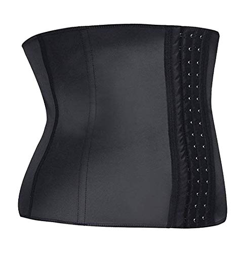 YIANNA Fajas Reductoras Adelgazante Mujer Waist Trainer Corset Reductor Cinturilla Moldeadora Latex Corsé Colombianas Negro, YA110206 Size XS