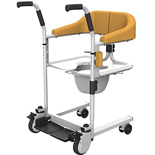 YNITJH Taburete portátil Plegable para sillas de Ruedas de baño,Silla De Ruedas Enfermería para Ancianos,Silla Baño para Discapacitados,Silla de Transferencia de Pacientes,BasicEdition-Yellow