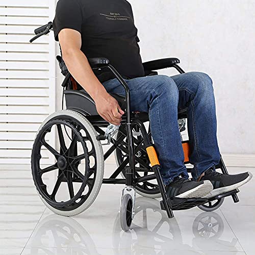 YQTXDS Apoyabrazos Plegables para Silla de Ruedas de Acero al Carbono Ligero con cojín antiescaras para Silla de Viaje E (Silla de Ruedas)