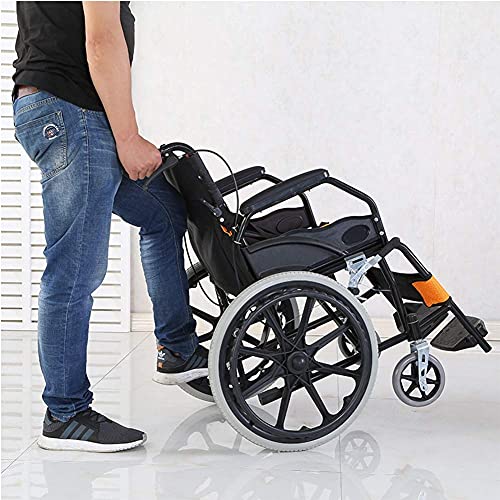 YQTXDS Apoyabrazos Plegables para Silla de Ruedas de Acero al Carbono Ligero con cojín antiescaras para Silla de Viaje E (Silla de Ruedas)