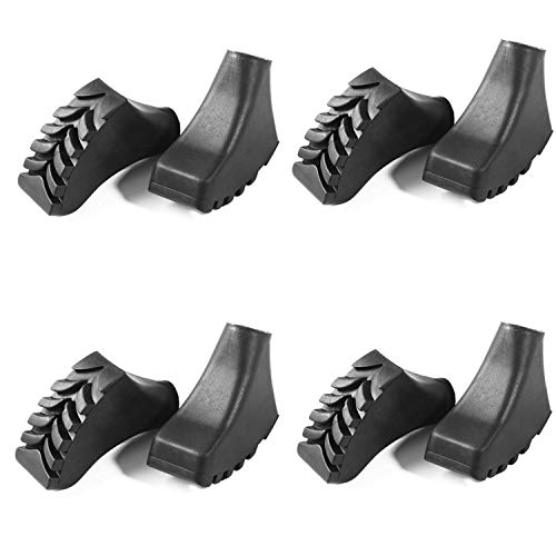 Yrlehoo 8X Conteras para bastón de Marcha nórdica Almohadillas Amortiguadoras de Goma Puntas para Bastones de Senderismo Tacos para Bastones de Marcha nórdica Almohadillas