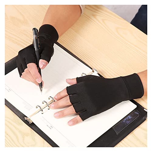 YSFQLQ Guantes de Artritis de compresión con Gel de Silicona Antideslizante Guantes de Mano Abiertos for Soporte de muñeca Alivio de Dolor Articular artictrítico (Size : S)