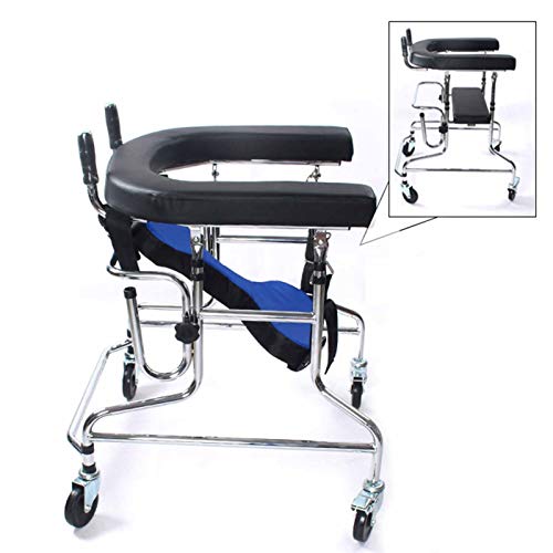 YUXINCAI Andador con Ruedas De Rehabilitación Infantil con Panel En Forma De U Andador Ajustable para Niños Pequeños, Adolescentes con Necesidades Especiales