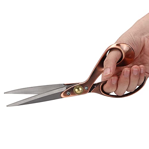 Zerodis Tijeras de Costura para Bordar, Tijeras de Punta aguda de Acero Inoxidable, Mango ergonómico y cómodo para Trabajos de Arte, Costura de Bricolaje, Corte de Papel(Bronce)
