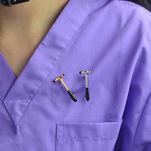 ZITENG CGBH Tubo médico Doctor Pin de Metal Placa de Prueba medidor de presión Martillo de Reflejos Jeringa Ambulancia Sangre neurona Broche intestinal caduceo (Talla : Neuron s)