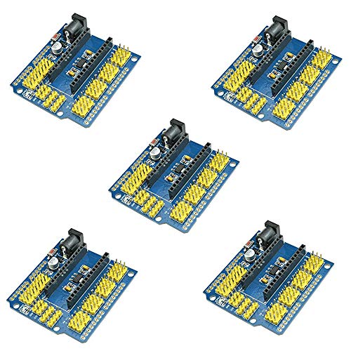 ZkeeShop 5PCS Expansion Sensor Shield Module Compatible for Arduino UNO R3 Nano I/O