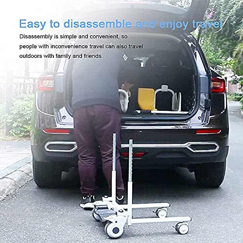 ZWJABYY Elevador para Silla De Ruedas,Gruas para Personas Mayores,BañO Sillas De Ruedas,Silla De BañO con Inodoro para Ancianos Discapacitados,120Kg/265 LB De Carga,ComfortEdition-Lightblue