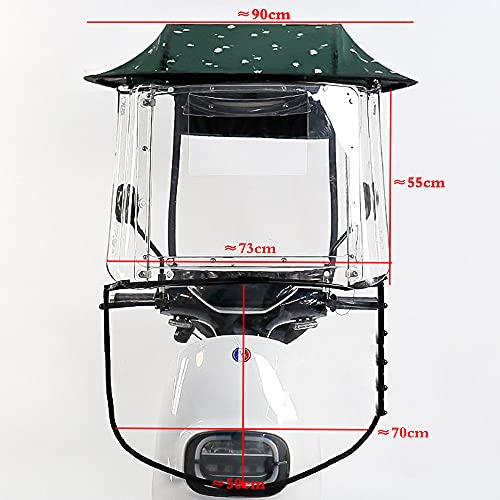 ZWJABYY Paraguas Scooter,Cubierta Impermeable A La Lluvia para Scooter De Movilidad,Cubierta para Sombrilla para Capota De BateríA para AutomóVil,Visera Impermeable para El Sol,Blue-B