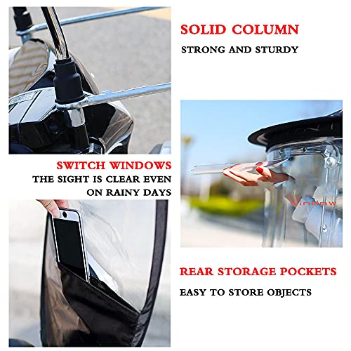 ZWJABYY Paraguas Scooter,Cubierta Impermeable A La Lluvia para Scooter De Movilidad,Cubierta para Sombrilla para Capota De BateríA para AutomóVil,Visera Impermeable para El Sol,Blue-B