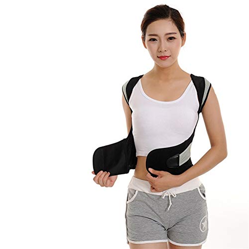ZWQASP Volver Postura jorobada Correcta corrección del Apoyo Trasero Tronco escoliosis Lumbar espinal Soporte Curvo Ortesis Fijación (Color : Gray, Size : S)