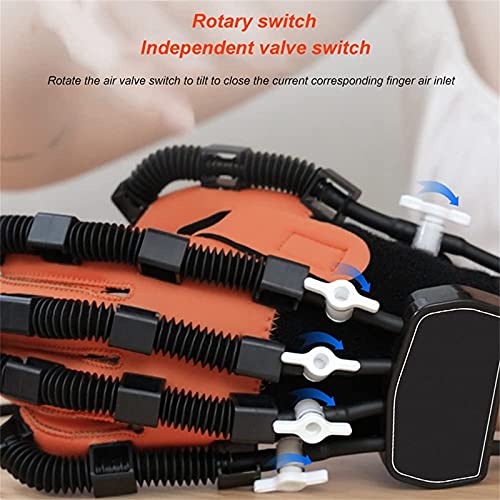 ZZBB Robot de rehabilitación Guantes eléctricos Guantes de Mano Hemiplegia Rehabilitación Equipo de Entrenamiento Ejercicio Cinco Dedos,Left,M