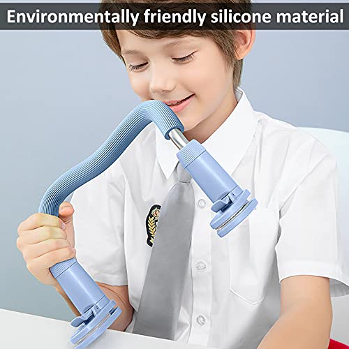 ZZJCY Corrector De Postura Sentado para Niños, Lectura Y Escritura, Enderezador De Espalda Antimiopía, Corrector De Postura para Adolescentes Y Estudiantes para Silla, Protector Visión Niños,Azul