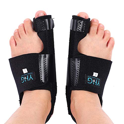 1 par de correctores de hallux valgus, enderezador de juanetes, corrector de dedos corrector de juanetes con almohadilla de silicona para alisar el arco, ayuda para los dedos, corrección de hallux