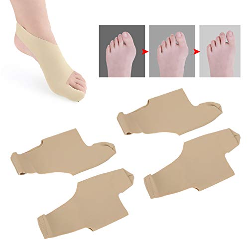 2 pares de correctores de juanete con férula de juanete, calcetines de juanete para el alivio dolor juanete de Hallux Valgus, corrector de juanete para deporte - Enderezadora dedo gordo(S)