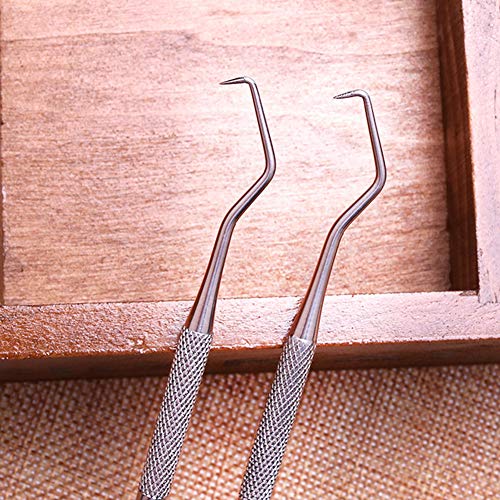 2 Piezas De Herramienta Dental Dentista Dientes Oral Higiene Equipo Limpiar La Sonda Gancho Dental De Diagnóstico Periodontal Sonda