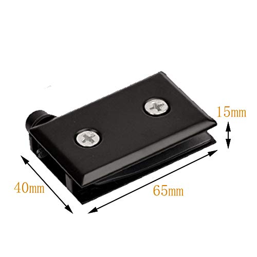 2 x Bisagras Pivotantes de Acero Inoxidable para Puerta de Vidrio, Abrazadera de Bisagra de Vitrina de Vidrio Ajustable de 60x30x15 mm, Abrazadera de Bisagra para Gabinete de Vidrio Grueso de 5-8 mm