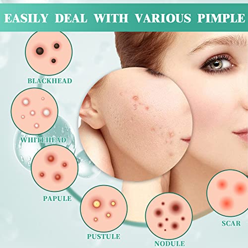 216 PCS Parches Acne con Agujas, Máscaras Hidrocoloides Invisibles de 8/12 mm Que Suavizan Eficazmente la Reparación de La Piel Del Acné/Absorción de Secreciones (Hombres/Mujeres)