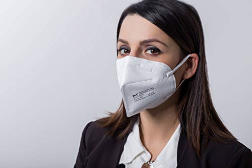 25 Mascarillas Homologadas de Certificación CE, Mascarilla FFP3 sin Válvula de 5 Capas, Máscara Contra de Polvo y Partículas, Mascarilla de Protección Personal con Filtros de Calidad BFE≥98, 25 Piezas
