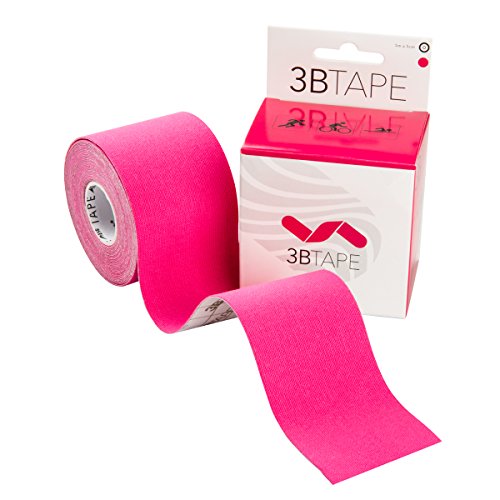 3B Scientific Cinta de kinesiología (5m x 5cm) Cinta de Soporte Elástico para Músculos y Articulaciones para Ejercicio, Deporte, Recuperación de Lesiones y Dolor Muscular - Rosa