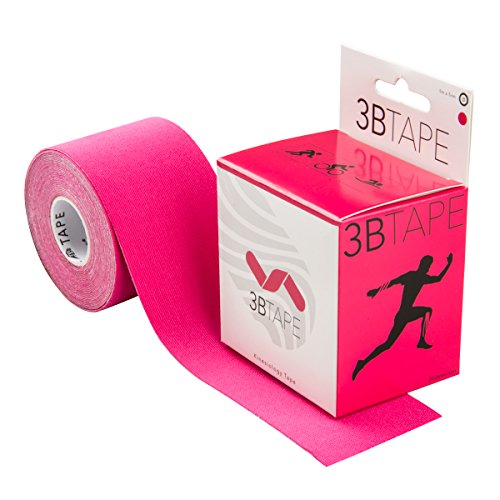 3B Scientific Cinta de kinesiología (5m x 5cm) Cinta de Soporte Elástico para Músculos y Articulaciones para Ejercicio, Deporte, Recuperación de Lesiones y Dolor Muscular - Rosa