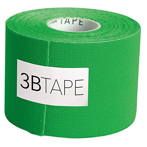 3B Scientific Cinta de kinesiología (5m x 5cm) Cinta de Soporte Elástico para Músculos y Articulaciones para Ejercicio, Deporte, Recuperación de Lesiones y Dolor Muscular - Verde