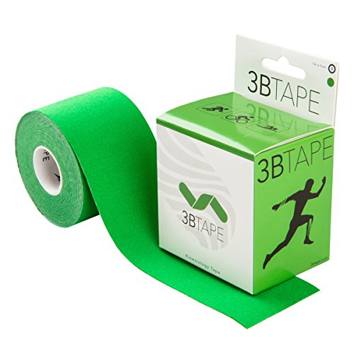 3B Scientific Cinta de kinesiología (5m x 5cm) Cinta de Soporte Elástico para Músculos y Articulaciones para Ejercicio, Deporte, Recuperación de Lesiones y Dolor Muscular - Verde
