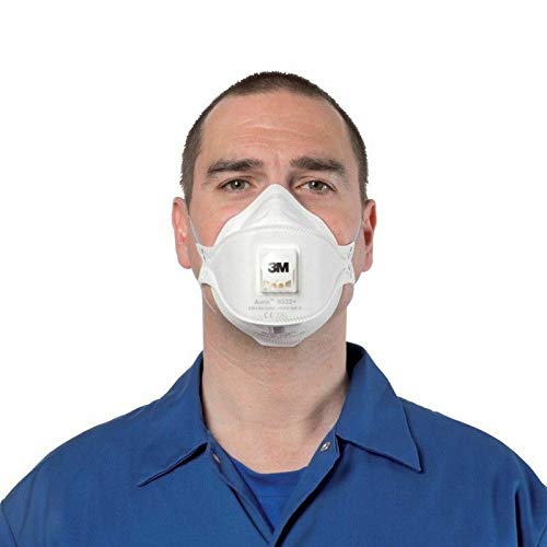 3M 9322+ Aura respirador desechable, FFP2, Valved, paquete de 10