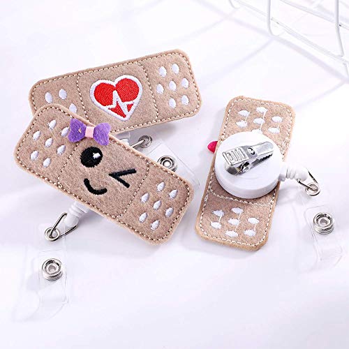 4 Piezas Enfermera Badge Reel Holder, Carrete Retráctil para Insignia Enfermera, Enfermera, Voluntario, Estudiante, Maestro, Regalos Perfectos para Mujeres Enfermeras