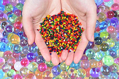 AINOLWAY Juego de cuentas de gel para habilidades motoras finas con 2 cucharadas y pinzas para el desarrollo temprano de habilidades