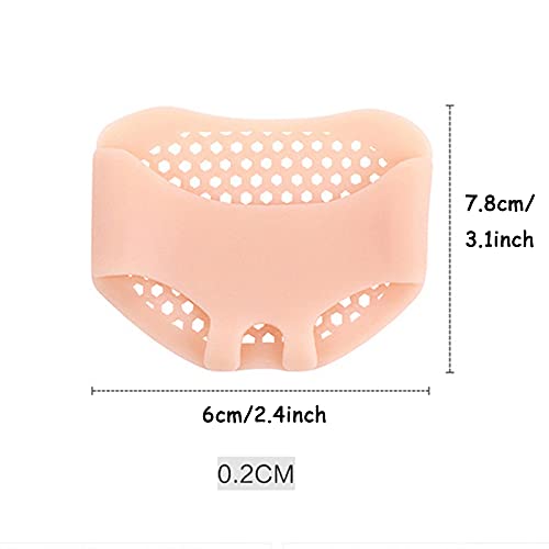 Almohadillas Suaves Gel Reutilizables Almohadilla Gel El Antepié Silicona Plantillas Antepié CojíN Bola del Pie con Almohadilla Gel Silicona para pies diabéticos,callosidades,ampollas(10 PCS)