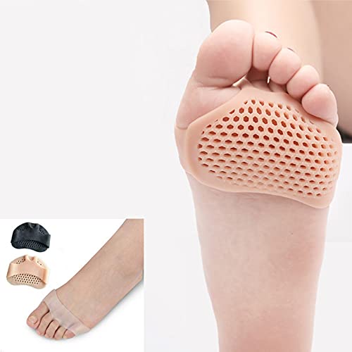 Almohadillas Suaves Gel Reutilizables Almohadilla Gel El Antepié Silicona Plantillas Antepié CojíN Bola del Pie con Almohadilla Gel Silicona para pies diabéticos,callosidades,ampollas(10 PCS)