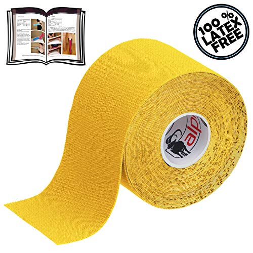 ALPIDEX 6 Rollos Cinta Kinesiología Tape 5 m x 5 cm Cinta Muscular E- Book Ejemplos Aplicación, Color:colores surtido