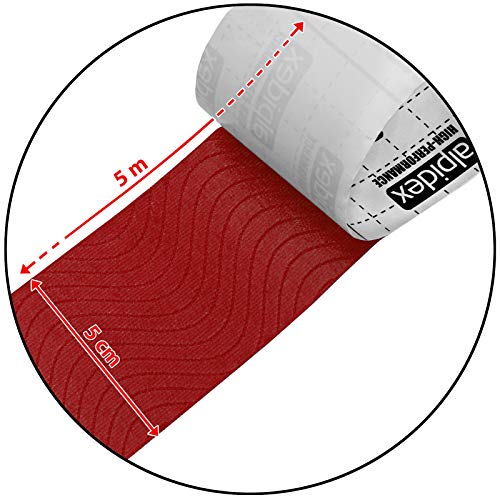 ALPIDEX 6 Rollos Cinta Kinesiología Tape 5 m x 5 cm Cinta Muscular E- Book Ejemplos Aplicación, Color:colores surtido