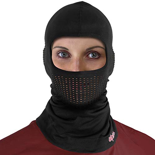 ALPIDEX Pasamontañas Balaclava Invierno Moto Ski Negro Niño Mujer Hombre, Tamaño:l/XL