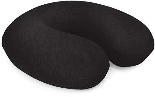 Amazon Basics - Almohada para cuello, de espuma viscoelástica, Negro