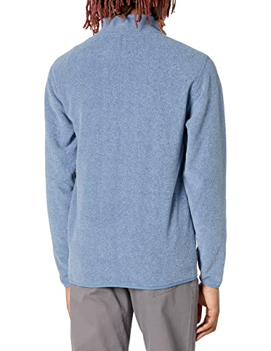 Amazon Essentials - Chaqueta de forro polar con cremallera completa para hombre, Azul (Blue Heather), US L (EU L)