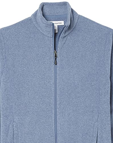 Amazon Essentials - Chaqueta de forro polar con cremallera completa para hombre, Azul (Blue Heather), US L (EU L)