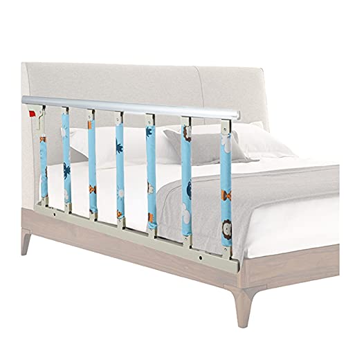 AMSXNOO Barrera Cama Ancianos, Extra Largos Plegable Riel Cama Adultos, Asidero de Seguridad para Barandillas Guardia Lateral Barra Parachoques ​Metal para Niños Handicap 106cm (Color : Silver)