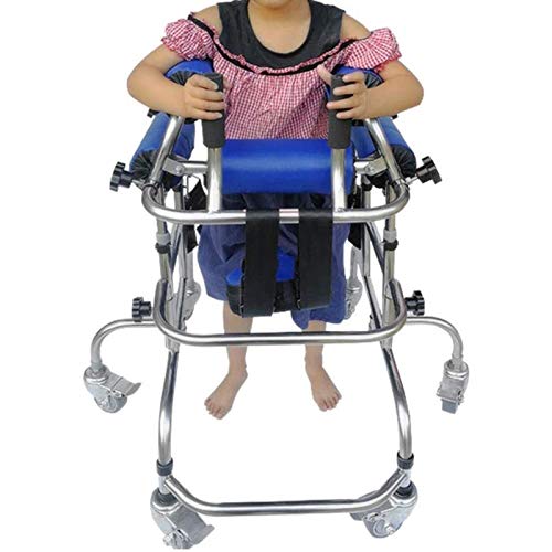 Andador con Andador de Cuatro Ruedas, Andador con Andador Posterior médico, Andador Plegable para niños, Soporte para Ejercicios de rehabilitación Infantil Andador con Ruedas para discapacitados