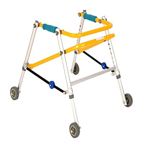 Andador para Ancianos Walker, Andador de rehabilitación específico for niños, andador plegable de aleación de aluminio con ruedas direccionales for ejercicios postoperatorios y caminar asistido