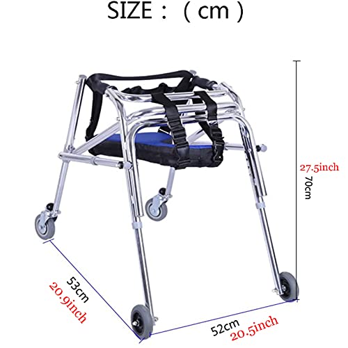 Andador para niños pediátrico con Ruedas, Andador con Andador Posterior médico, Andador con Andador de pie, Andador Alto con reposabrazos para niños con parálisis Cerebral