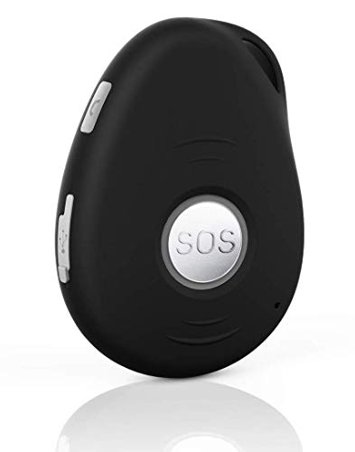 AnteaMED oppla' Sistema de Llamadas de Emergencia y SOS para Personas Mayores con gsm, GPS, Detección de Caídas y Base de Carga… (Negro)
