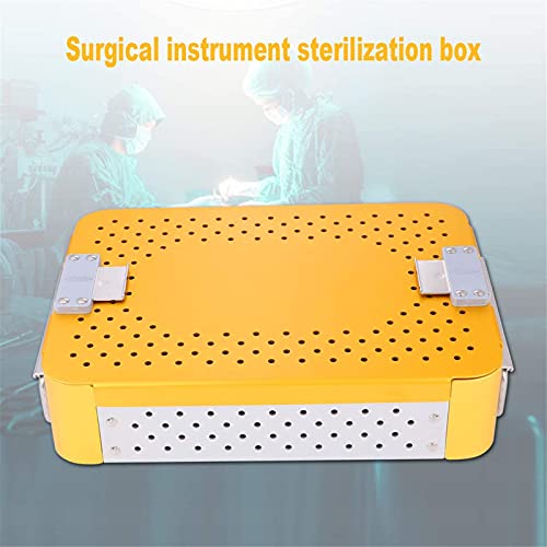 ANYURAN Caja de esterilización de Equipo oftálmico de aleación de Aluminio, Caja de Instrumentos quirúrgicos osteopáticos Bandeja de esterilización Caja de desinfección Bandeja de esterilización