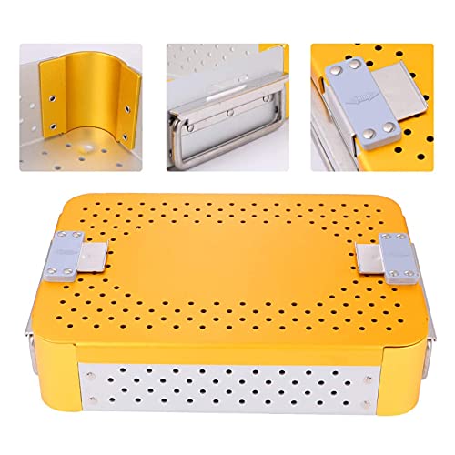 ANYURAN Caja de esterilización de Equipo oftálmico de aleación de Aluminio, Caja de Instrumentos quirúrgicos osteopáticos Bandeja de esterilización Caja de desinfección Bandeja de esterilización