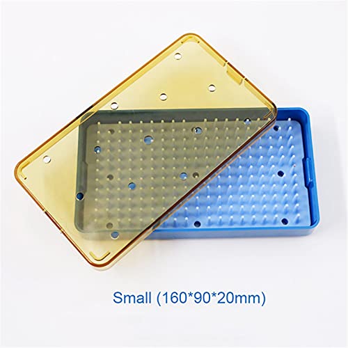 ANYURAN Contenedor de Bandeja de esterilización de Metal quirúrgico, Caja de esterilización de Instrumentos quirúrgicos portátil con una Bandeja de Herramientas de Tatuaje quirúrgico de Alfombrilla,E